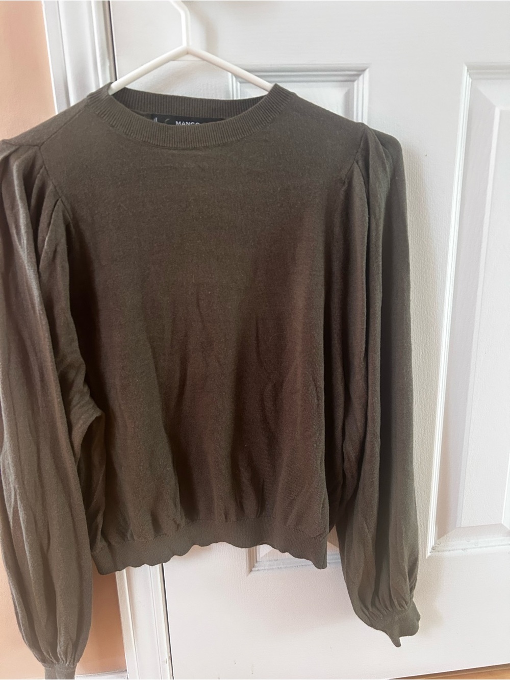 Mango light Basics Olive Knit Top